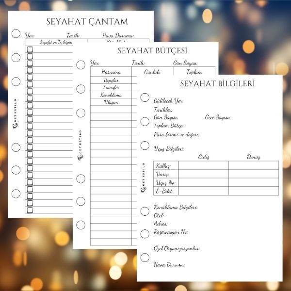 Seyahat Seti – Büyük Boy (A5)