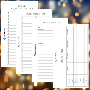 Get Estilo Yemek Planlama Seti A6 (Dijital PDF)